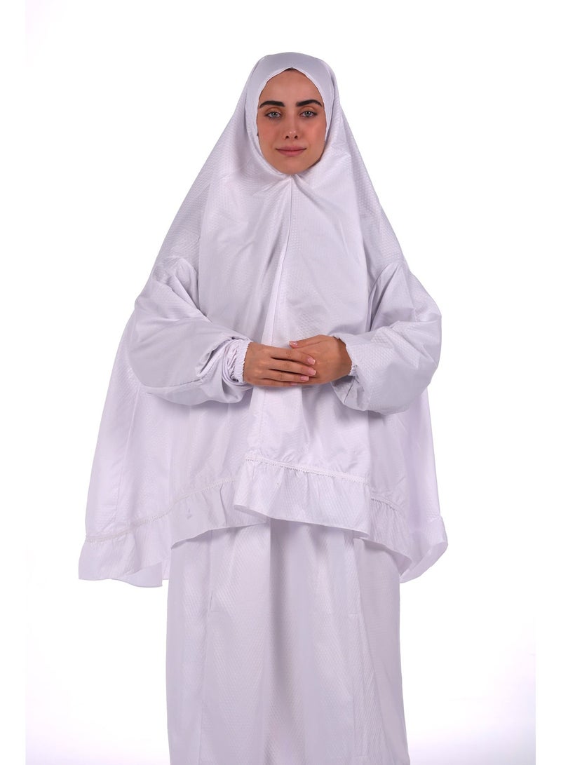 AL BENT AL SHARQIEH Two pieces islamic prayer robe dress set with sleeve - Image 2